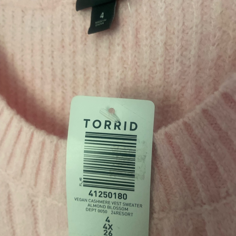NWT Torrid Sleeveless Sweater- vegan cashmere size 4x - Picture 3 of 7